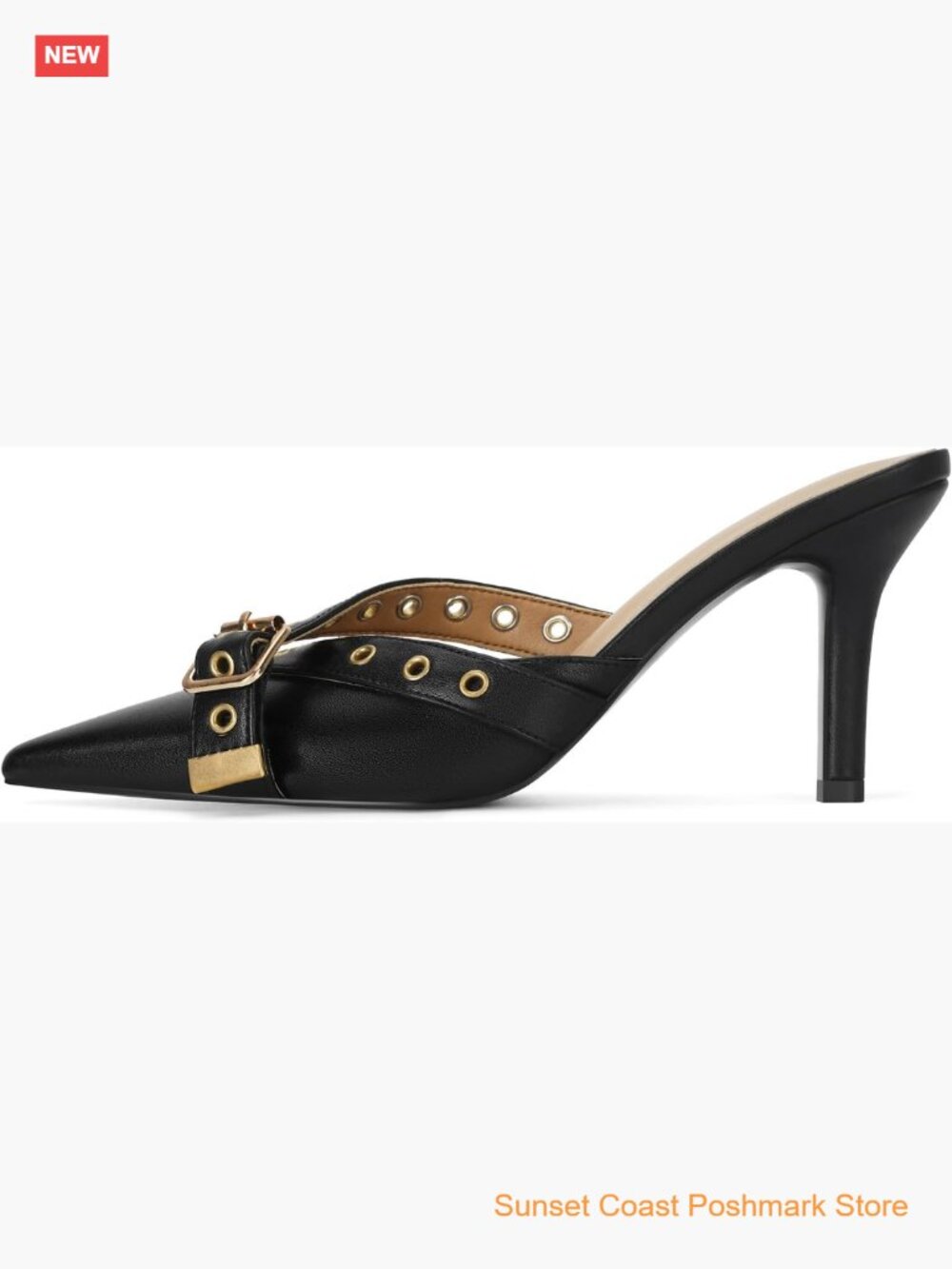 Vegan Leather Kitten Heels Mules Pointed Toe Bow Stiletto Pumps Dressy Vintage